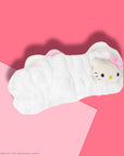 The Crème Shop Plush Spa Headband w/Hello Kitty's Signature Bow, Spa Headband for Washing Face, Skincare Headbands, Soft & Fluffy Headbands for Women (Pink)