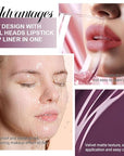 Kaely 2-in-1 Matte Lipstick and Lip Liner, Liquid Lip Stain Makeup for women Long Lasting Waterproof Smudge Proof, labiales matte mate larga duracion listip 24 hours originales, 01 Dark Plum Purple