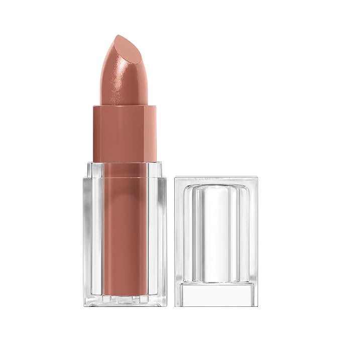 COVERGIRL Clean Lip Color, Bamboo, Satin Finish, Squalane, Avocado & Aloe, Carmine-Free, Non-Drying, 0.12oz