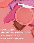 Single Warm Orange Matte Cream to Powder Blush Makeup Palette, Cheeks Face Blushes for Older Women, Natural Monochrome Blushes Makeup Palette, Paleta de rubores 05(0.35 Oz)
