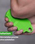 Silicone Body Scrubber Silver-Infused Dual-Sided 3-in-1 for Shower, Body Cleaning+Massage+Exfoliator Body Brush Buffer for Men and Women, Silicone Loofah, Non-Slip Handle (Green)