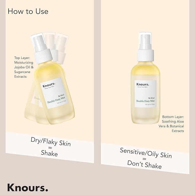 Knours Hydrating Jojoba Oil Vitamin Rich Aloe Vera H2O Double Duty Facial Mist, Moisturizing Refreshing Vegan Squalene Clean Beauty (110ml 3.72 fl. oz.) K-Beauty Skincare