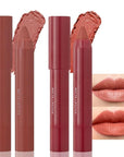 BINGBRUSH Crayon Matte Longwear Lipstick Pack Set,Moisture Smooth Color Stick Ultimate Lip Crayon for Makeup Collection - Waterproof Velvet Lipgloss (2pcs 05#&09#, 2 Count (Pack of 1))