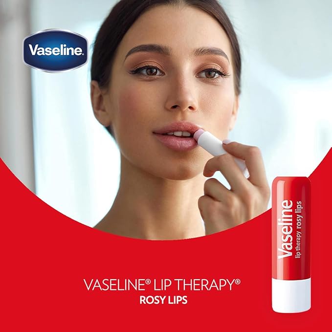 Vaseline Lip Therapy Variety 4-Pack, Moisturizing Lip Balm with Vitamin E, 0.16 Oz Ea