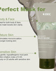 Recovery Mud Mask - Clay Mask - Body Mud Hydrating & Deep Pore Tightening Face Mask, Natural Purifying Clay - Korean Wash Off Body Facial Mud Mask