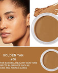 Kaely Cream Pot Concealer Full Coverage Makeup Set, Under Eye Brightener Color Correcting Concealer for Dark Circles, Waterproof Foundation Palette with Brush, Eye Ring Corrector de ojeras, 08