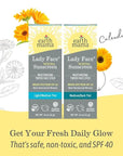 Earth Mama Lady Face® Tinted Mineral Sunscreen Face Stick SPF 40 Light/Medium Tint | Contains Organic Shea & Cocoa Butter | Foundation + Concealer Blends with Most Skin Tones