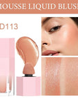 evpct 2Pcs Soft Cream Velvet Liquid Blush Makeup & D113