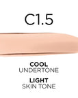 L'Oreal Paris True Match Super-Blendable Foundation, Medium Coverage Liquid Foundation Makeup, C1.5, Light, 1 Fl Oz