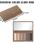 6 Colors Mini Naked Eyeshadow Makeup Palette Neutral Nude Smoky Eye Shadow Taupe & Brown Matte Make Up Pallet with Mirror Highly Pigmented Long Lasting Waterproof Travel Size Gift Kit 01