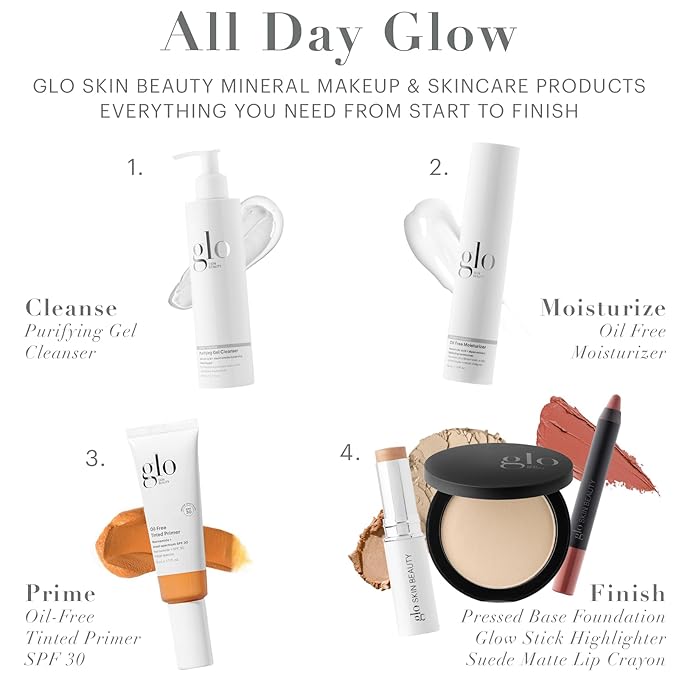 Glo Skin Beauty Pressed Base Powder Foundation Makeup (Natural Dark) - Flawless Coverage for a Radiant Natural, Second-Skin Finish