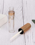 10 pcs Empty Lip Gloss Tubes, Transparent and Glod Plastic Lip Gloss Tube Containers DIY Lipstick Balm Travel Makeup Transparent Bottle With Matte Gold Cap Lip Gloss Bottles