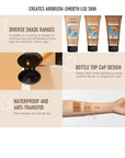 Leg Makeup Waterproof No Transfer,Flawless Looking Leg and Body Scar Cover up Makeup, Easy Application for All Skin Tones. (3# Bronze)