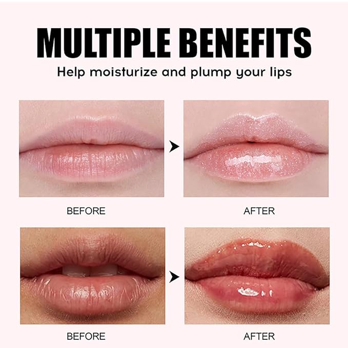 8 Colors Hydrating Lip Oil, Big Brush Head Lip Glaze Shiny Transparent Lip Glow Oil 0.35 Fl Oz, Glossy Finish (# 08)