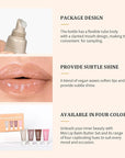 4Pcs Hydrating Lip Gloss Set, Mini Lip Butter Balm Pack, High Shine Glass Finish Lip Moisturizing Plumping Lip Gloss Shiny Jelly Liquid Lipstick for Women