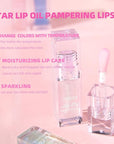Magic Color Changing Moisturizing Lip Glow Oil Plumping Glimmer Glow Lipstick, Hydrating Lip Gloss Lip Care, Long Lasting Non-sticky Fresh Texture Lip Oil (Color Changing 04)