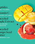 Farmacy Plump + Shine Lip Smoothie Duo - Peptide Lip Balm - Lip Moisturizer & Plumper with Vitamin C - Apple & Mango with High Gloss Finish