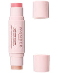 Wander Beauty On-the-Glow Blush and Illuminator - Petal Pink/Nude Glow - 7-in-1 Hydrating Cream Blush & Highlighting Stick - Stick Blush for Cheeks, Lip, & Body - Highlighter Makeup & Blush - 0.4 oz