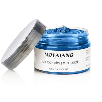 Hair Wax Spray - Temporary Blue Hair Styling Clay for Temporary Hair Color, Cosplay & Parties (4.23 oz)
