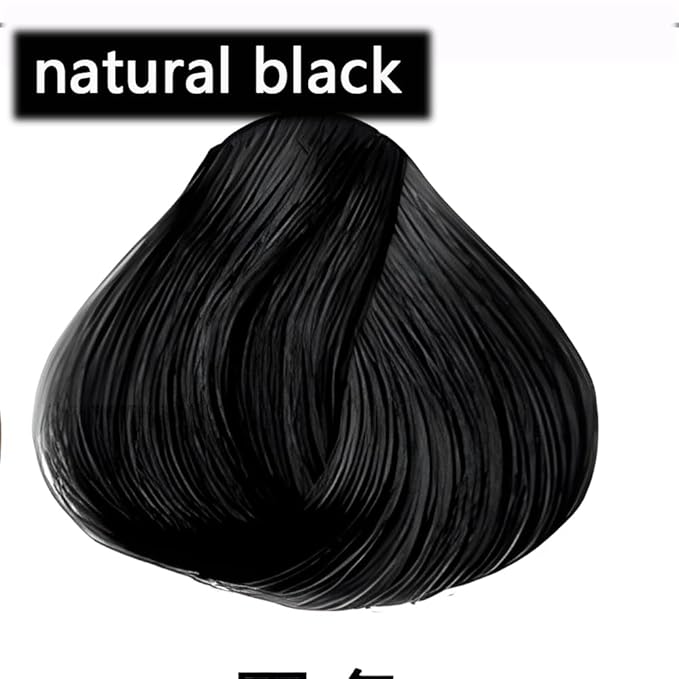Black Hair Dye Shampoo Permanent YIZHONG Hair Color For 100% Gray Coverage Women Men 3 In1 Easy Comb Dyeing Instincts Hair Color 3 In 1 (Natural Black)