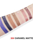 evpct Caramel Matte Cream Eye Shadow Brightener Sticks Set for Eyes, Caramel Matte Pencil Eye shadow Applicator Stick Pen Palette Makeup Waterproof sombras en crema para ojos 30#