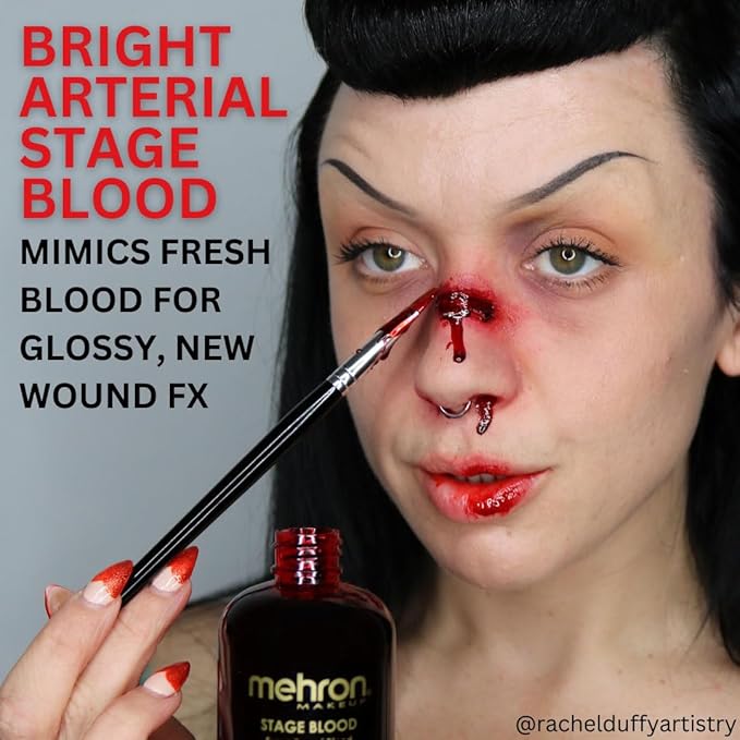 Mehron Makeup Stage Blood | Realistic For Halloween | Washable Fake Blood for Special FX, Stage & Screen, Halloween, & Cosplay