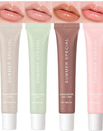 URQT 4PCS Summer Special Lip Butter Balm, Hydrating, Nourishing & Softening Lip Care with Natural Oils & Fruit Extracts, Long-Lasting Moisture, Non-Sticky Shine, Soften Dry Lips Lip Care (4PCS, 4)