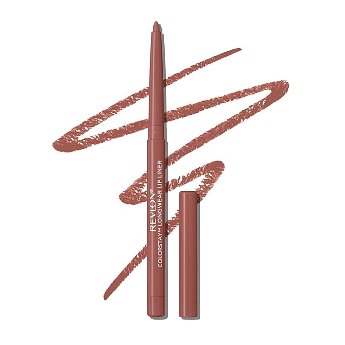 Revlon Colorstay Lip Liner with Built-In Sharpener, Valentine's Day Makeup Gifts for Women, Longwear Rich Colors, Smooth Application, 630 Nude, 0.01 oz