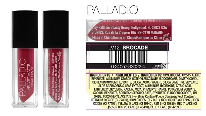 Palladio Velvet Matte Cream Lip Color, Brocade