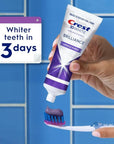 Crest 3D White Brilliance Luminous Purple Teeth Whitening Toothpaste, 4.6 oz Pack of 3, Anticavity Fluoride Toothpaste, Fights 100% More Surface Stains, 24 Hour Active Stain Prevention
