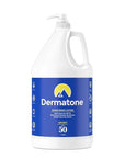 Dermatone Sport SPF 50 Sunscreen Lotion Gallon w/Pump | Oxybenzone & Octinoxate Free | Water Resistant 80 Min. | For Body & Face | Broad Spectrum UVA/UVB Protection | 1 Gallon Jug (128oz)