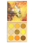 docolor Eyeshadow Palette 9Colors Yellow Eyeshadow Gemstone Shadow Palettes Highly Pigmented Mattes Shimmers Smokey Glitter Cream Colorful Powder Blendable Long Lasting Waterproof Makeup Palette