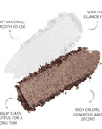 Double color eye shadow, Eyeshadows Creamy, high pigment eye makeup palette, matte shimmer metal eye shadow powder, Blendable, Ultra-Pigmented, Easy to Apply, Matte & Shimmer, (01)