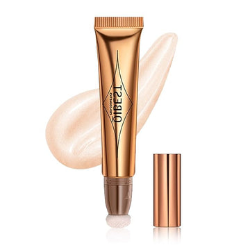 Highlighter Beauty Wand, Cream Liquid Highlighter Makeup Stick, Cruelty-free（Pearl White）