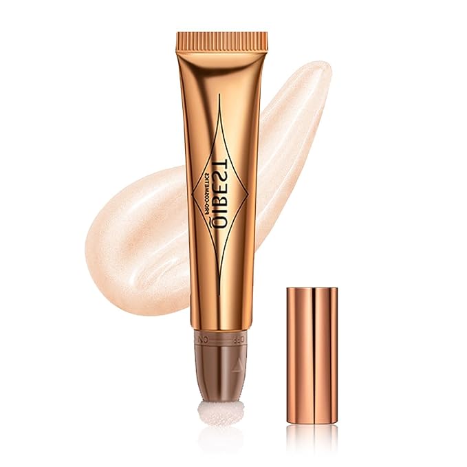 Highlighter Beauty Wand, Cream Liquid Highlighter Makeup Stick, Cruelty-free（Pearl White）