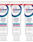 Crest Pro-Health Gum Detoxify Plus Toothpaste 4.5 oz Pack of 3 - Antibacterial Fluoride Toothpaste, Sensitivity Protection, Whitens Teeth, Anticavity, Plaque Control
