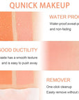 evpct 2Pcs Shimmer Orange Cream Blush Stick for