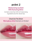 ETUDE Glow Fixing Tint #2 Mellow Pink | Non-sticky Glossy Shine Lip stain | Fills up with comfortable moisture | Tinting for dry lips