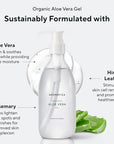 AROMATICA Organic Aloe Vera Gel (2 pack), After Sun Care and Sunburn Relief with Pure Aloe Vera Gel Face&Hair, Sun Burn Moisturizer EWG Verified (10.14oz/300ml)