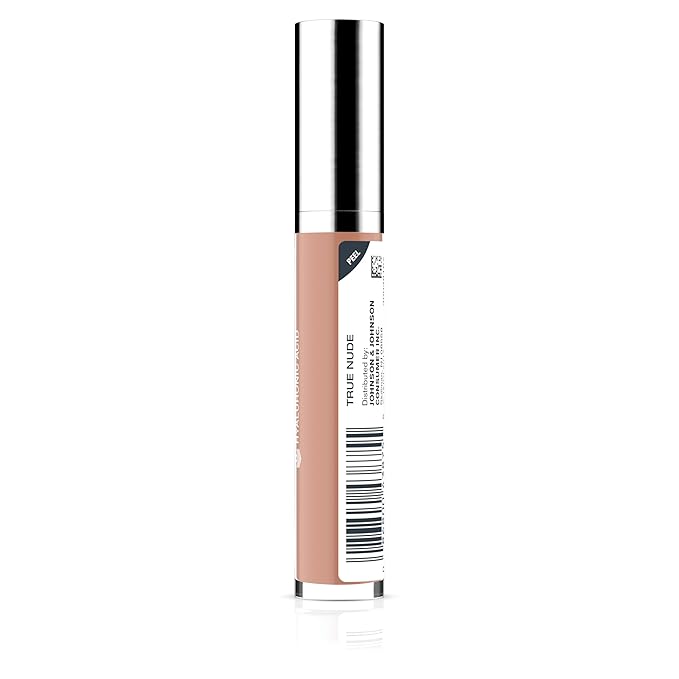 Neutrogena Hydro Boost Moisturizing Lip Gloss, Hydrating Non-Stick and Non-Drying Luminous Tinted Lip Shine with Hyaluronic Acid to Soften and Condition Lips, 15 True Nude Color, 0.10 oz