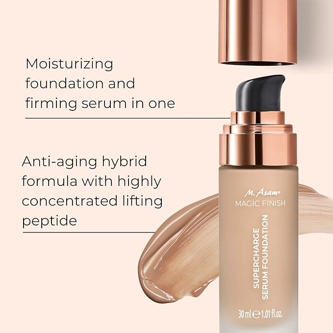 M. Asam MAGIC FINISH Supercharge Serum Foundation Cool 1.01 Fl Oz