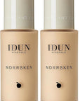 Liquid Norrsken Foundation - Silky Smooth Coverage - Luminous, Dewy Finish for Dry and Dull Skin - Water Resistant and Vegan Makeup - 206 Freja - Warm Light - 1.01 oz (Pack of 2)