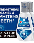 Crest Pro-Health Advanced Mouthwash, Alcohol Free, Extra Whitening, Energizing Mint Flavor, 2x946mL (32 fl oz)