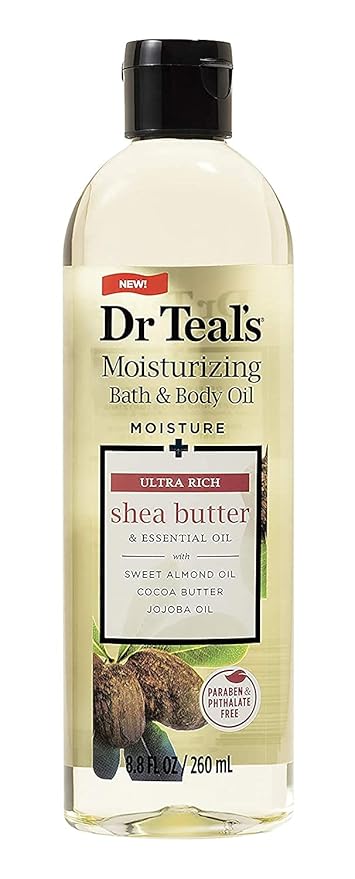 Dr. Teals Bath & Body Oil Variety Gift Set (2 Pack, 8.8oz Ea.) - Ultra Rich Shea Butter & Nourishing Coconut Oil - Essential Oils Hydrate Skin & Alleviate Daily Stress - At Home Spa Kit
