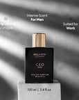 BellaVita Luxury CEO Man Perfume for Men (3.38 fl.oz) | Long-Lasting Men's Perfume with Lemon, Lavender, Tonka Vetiver & Moss Fragrance for Man | CEO Parfum for Men | Vegan & Cruelty-Free Fragrance