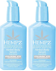 Hempz Travel-Size Body Serum, Beauty Actives Ocean Breeze with Hyaluronic Acid, Lightweight, aftersun care, vacation essential, TSA approved, 2.25 oz (Pack of 2)