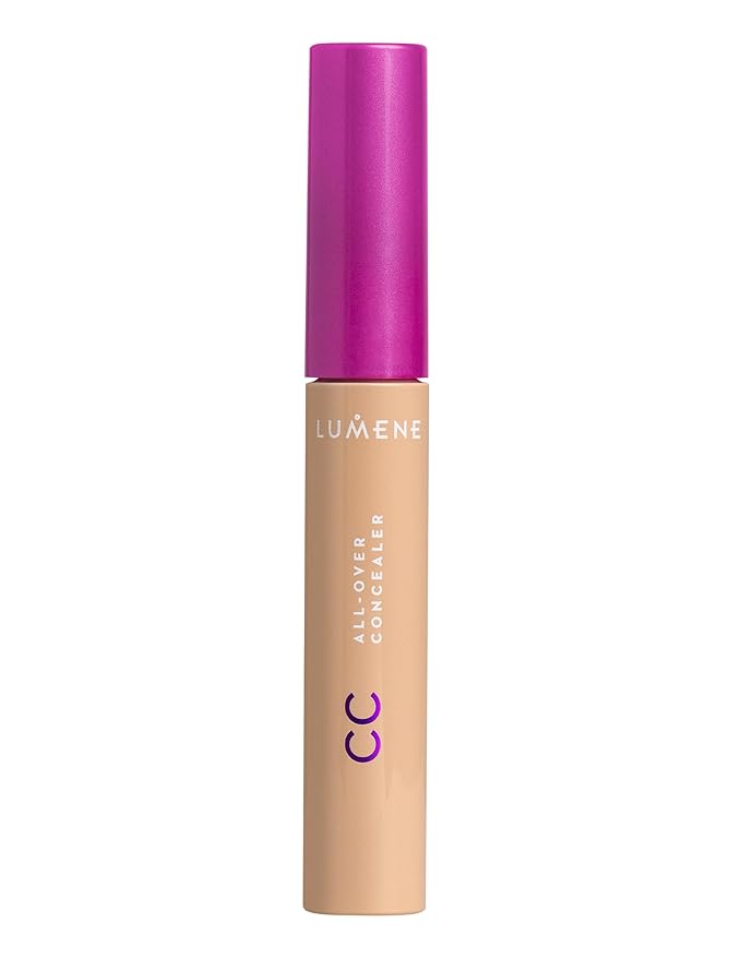 Lumene Under Eye Concealer - CC All-Over Hydrating Concealer with Medium Coverage - Multi-Tasking Under Eye Makeup Infused with Hyaluronic Acid with a Skin-Like Finish - 4 Tan (0.3 fl oz)