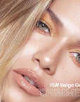 evpct Beige Gold Shimmer Cream Eye Shadow Brightener Sticks Set for Eyes, Gold Shimmery Matte Pencil Eye shadow Applicator Stick Pen Palette Makeup Waterproof sombras en crema para ojos 15#