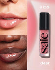 Saie Glossybounce - Hydrating Lip Gloss and Tinted Lip Oil Hybrid with Hyaluronic Acid & Jojoba Oil for Non-Sticky, Ultra-Shiny, Plump & Soft Lips - Everyday Makeup Essential - Kiss (.17 oz)