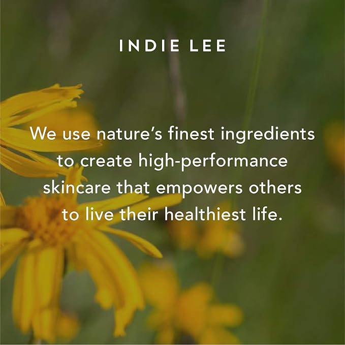 Indie Lee Soothing Facial Cleanser - Moisturizing Face Wash + Makeup Remover for Sensitive Skin - Plump, Hydrate + Calm Redness with Rose Damascena + Chamomile Oil for Skin (125ml)